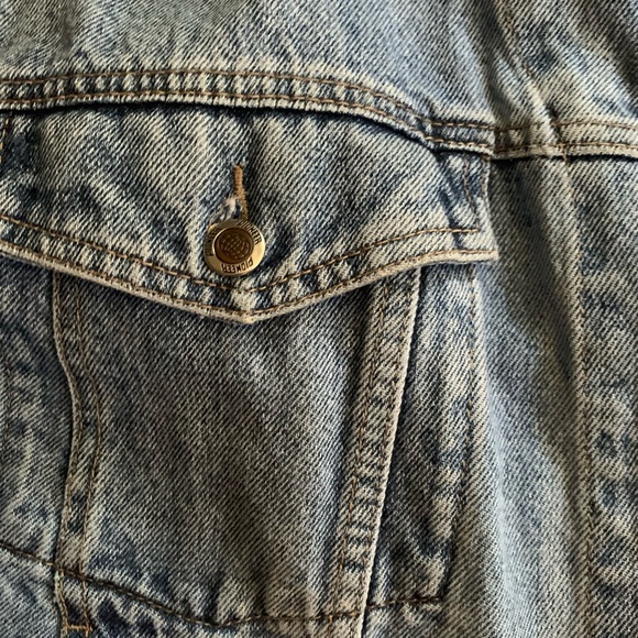Vintage Pioneer Denim Aviator Bomber Jacket XL - Picture 8 of 9